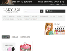 Tablet Screenshot of ladys21.com